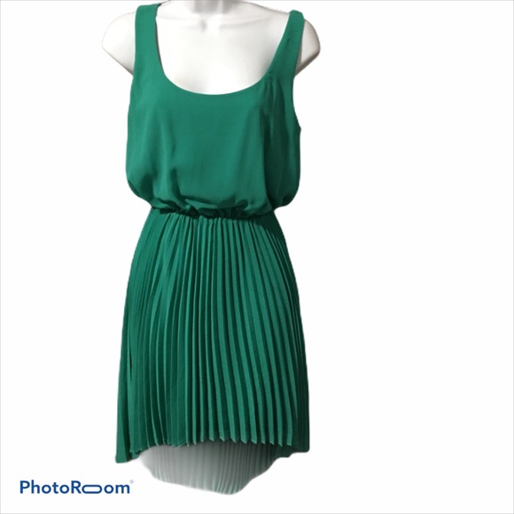 Bebe Dress - Teal Pleated